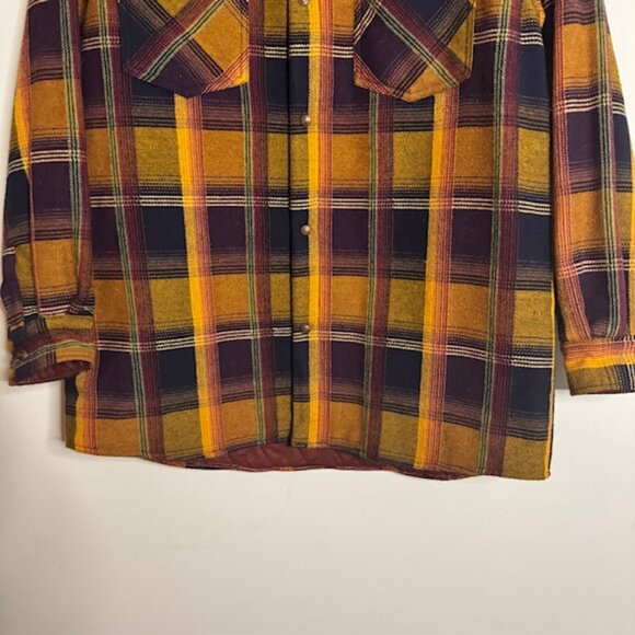 Vintage Marlboro Classics Wool Plaid Jacket Size Large - Picture 4 of 7